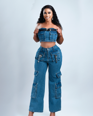 Cargo Denim Set